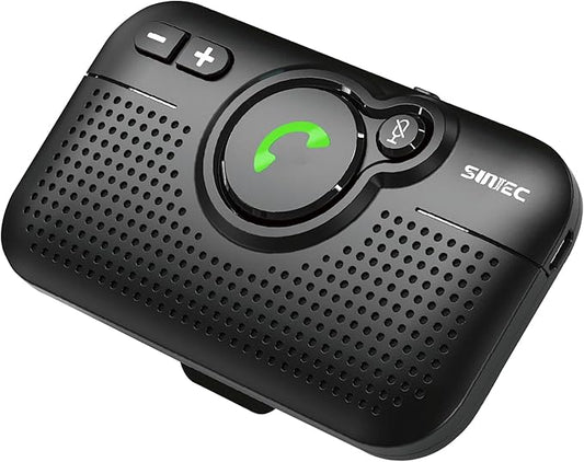 Bluetooth Car Speaker for Cell Phone, Handsfree Bluetooth Car Kit Motion AUTO ON Off Support Siri Voice Assistant Handsfree Speakerphone with Visor Clip - BC980P