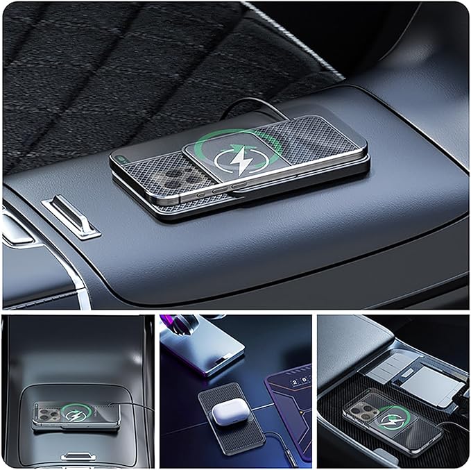 Wireless Car Charger Pad for Range Rover Sport (L320) 2010-2013,20W Fast Wireless Phone Charger Cell Phone Cordless Charging mat,Non-Slip Phone Charging,30cm Cable Type-C