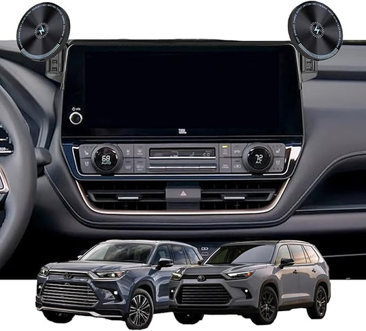 Designed for MagSafe Car Mount 12.3-inch for Toyota Grand Highlander Phone Holder 2026 Grand Highlander Hybrid Phone Mount,Get Two Holders for Driver and Passenger! 15W Fast Wireless Charging