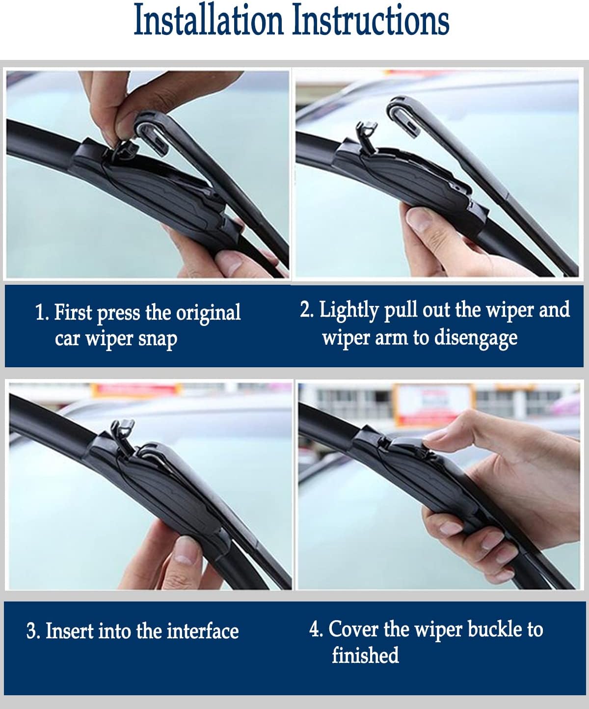 3 Wipers Set for Lexus CT200h 2011 2012 2013 2014 2015 2016 2017 Windshield Wiper Blades Original Equipment Replacement Front and Rear- 26"/18"/8A" (Pack of 3) J- HOOK
