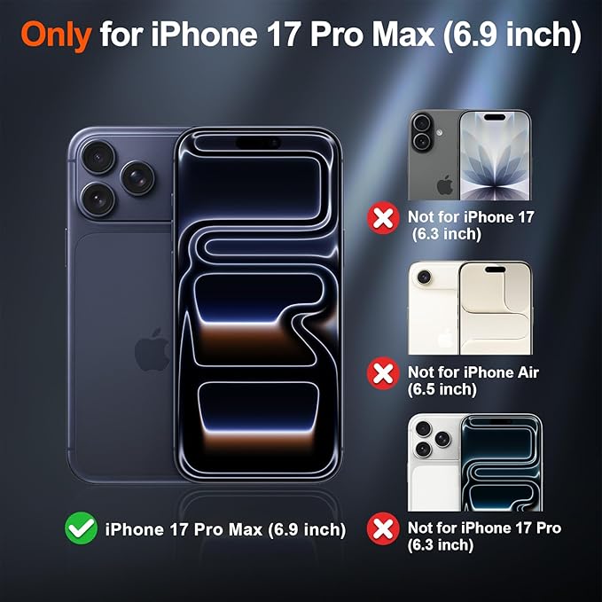 SUPFINE Magnetic for iPhone 17 Pro Max Case (Compatible with MagSafe)(Military Grade Drop Protection) Translucent Matte Shockproof with Anti-Fingerprint Phone Cover,Dark Purple