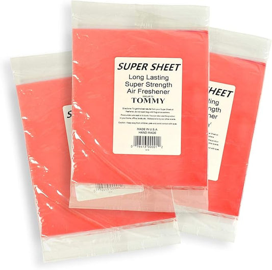 Jenray Super Sheet Large (8"x7") Under Seat Car Air Freshener, 3-Pack (Tommy)
