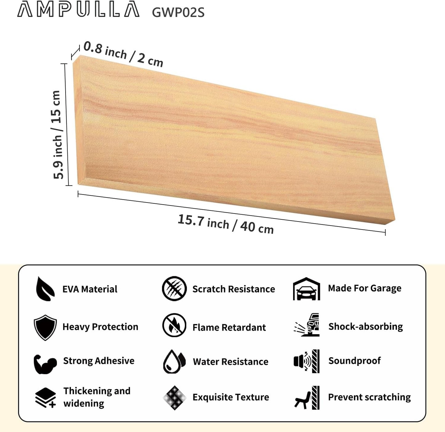 GWP02S Garage Wall Protector Car Door Protectors Bundle (Black & Marble Grain & Wood Grain 14-Pack)
