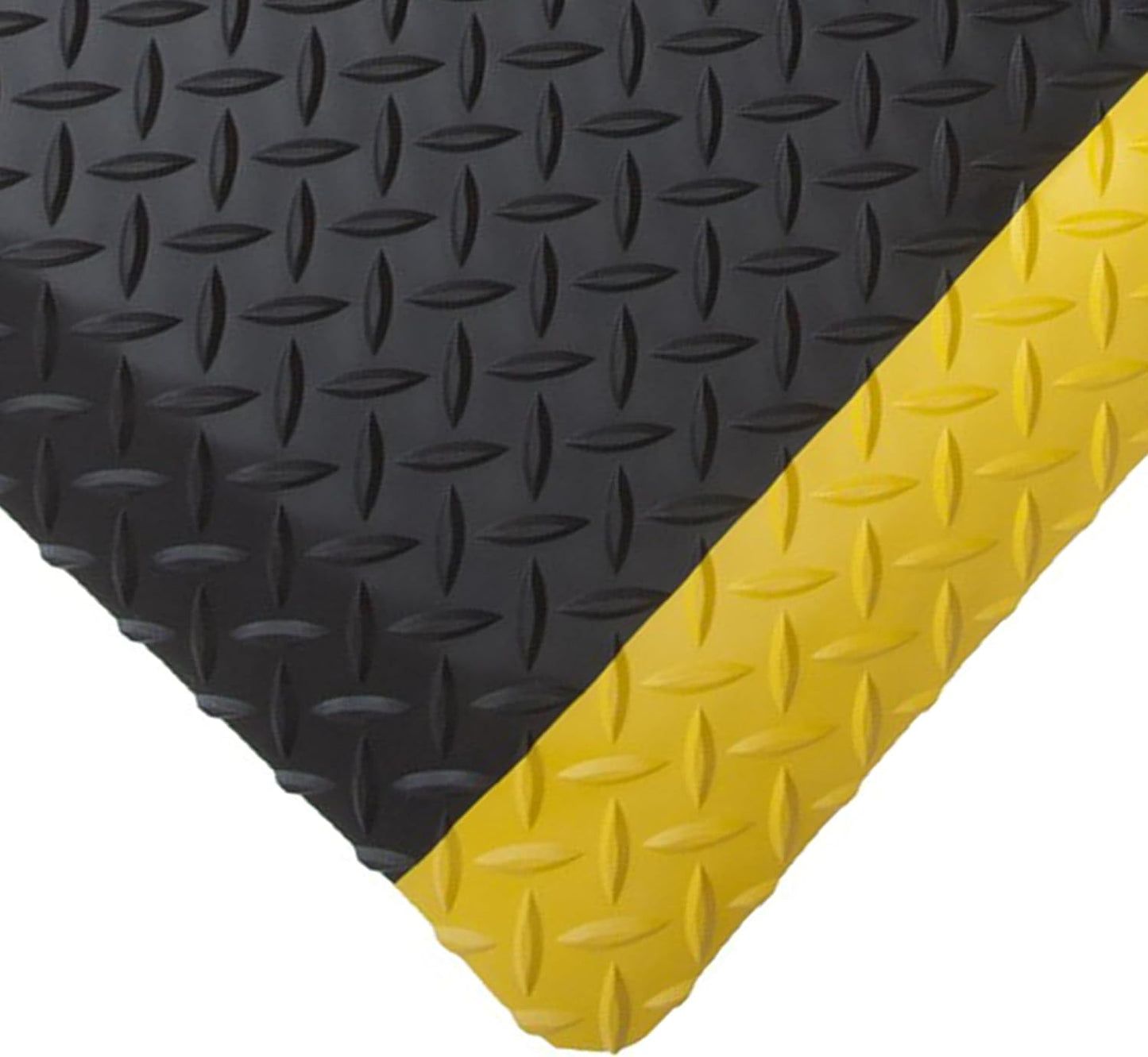 Rhino Mats, American Classic Diamond Anti-Fatigue Mats, Industrial Ergonomic Comfort Standing Mat for Work, Home, Garage, Office, Kitchen or Anywhere (Black/Yellow 9/16" Thick, 4 FT. x 9 FT.)