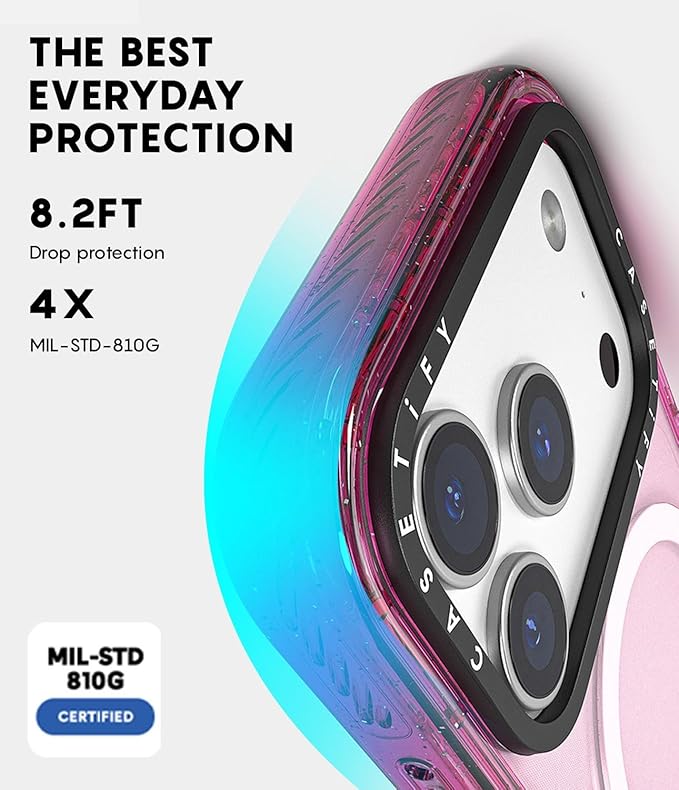 CASETiFY Impact iPhone 17 Pro Max Case [Slim/Compatible with Magsafe / 8.2 ft. 4X Military Grade Drop Protection] - Two Little Koi - Clear Black