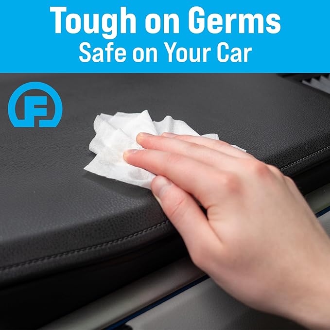 Fortress Car Interior Wipes (25 ct, Pack of 2) for Car Interior Cleaning, Dashboard, Seats, Detailing, and Steering Wheel [Travel Size] Skin-Safe Car Interior Cleaner Supplies