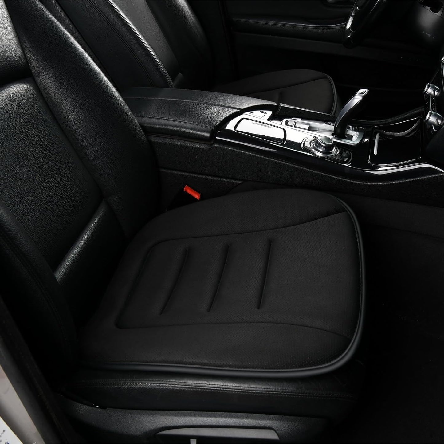 KAYI Car Seat Cushion, Memory Foam Car Seat Cushion, Anti Slip Rubber Bottom Car Seat Cushions for Driving, Suitable for Car and Office Chairs (Black)