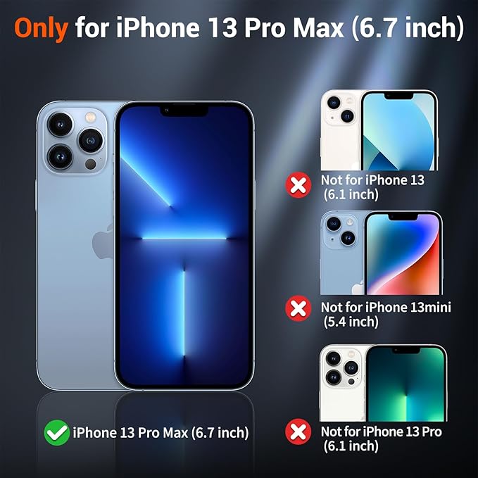 SUPFINE Magnetic for iPhone 13 Pro Max Case (Compatible with MagSafe) (Military Grade Drop Protection) Slim Translucent Matte Shockproof Phone Cover,Lavender Gray