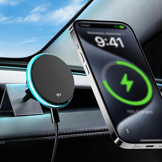 Wireless Car Mount Charger Fast Charging for Tesla Model 3/Y/3 Highland/Y Juniper (Model Y Juniper 2025+, Without OBD Charger)