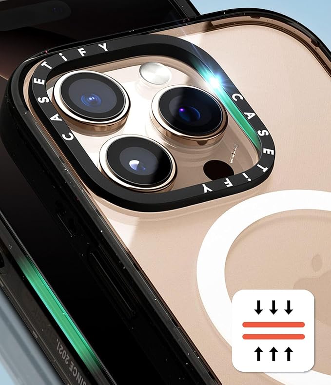 CASETiFY Impact Case for iPhone 15 [4X Military Grade Drop Tested / 8.2ft Drop Protection/Compatible with Magsafe] - Paint Prints - Nantucket Blue Hydrangeas - Clear Black