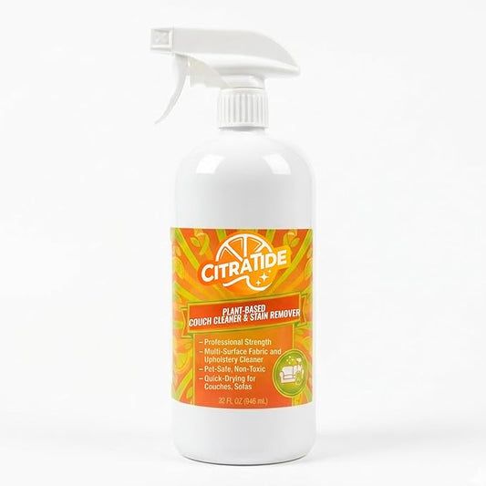 Plant-Based Couch Cleaner & Stain Remover Spray – Upholstery & Fabric Cleaner for Sofas, Couches & Car Interiors – Pet & Kid Safe, Non-Toxic, Eco-Friendly, Made in USA