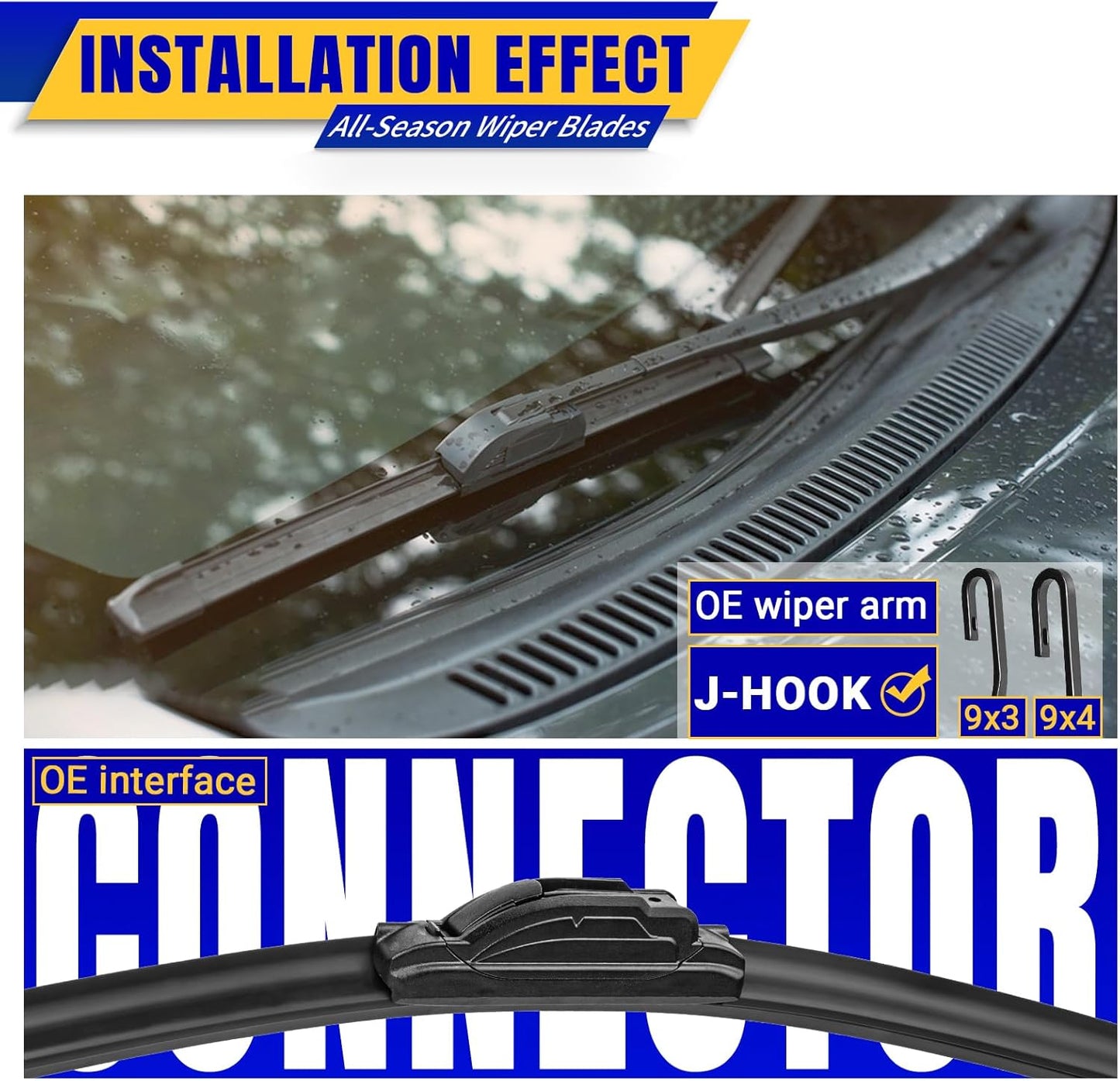 3 wipers Replacement for 2014-2020 Acura MDX, Windshield Wiper Blades Original Equipment Replacement - 26"/20"/14" (Set of 3) U/J HOOK