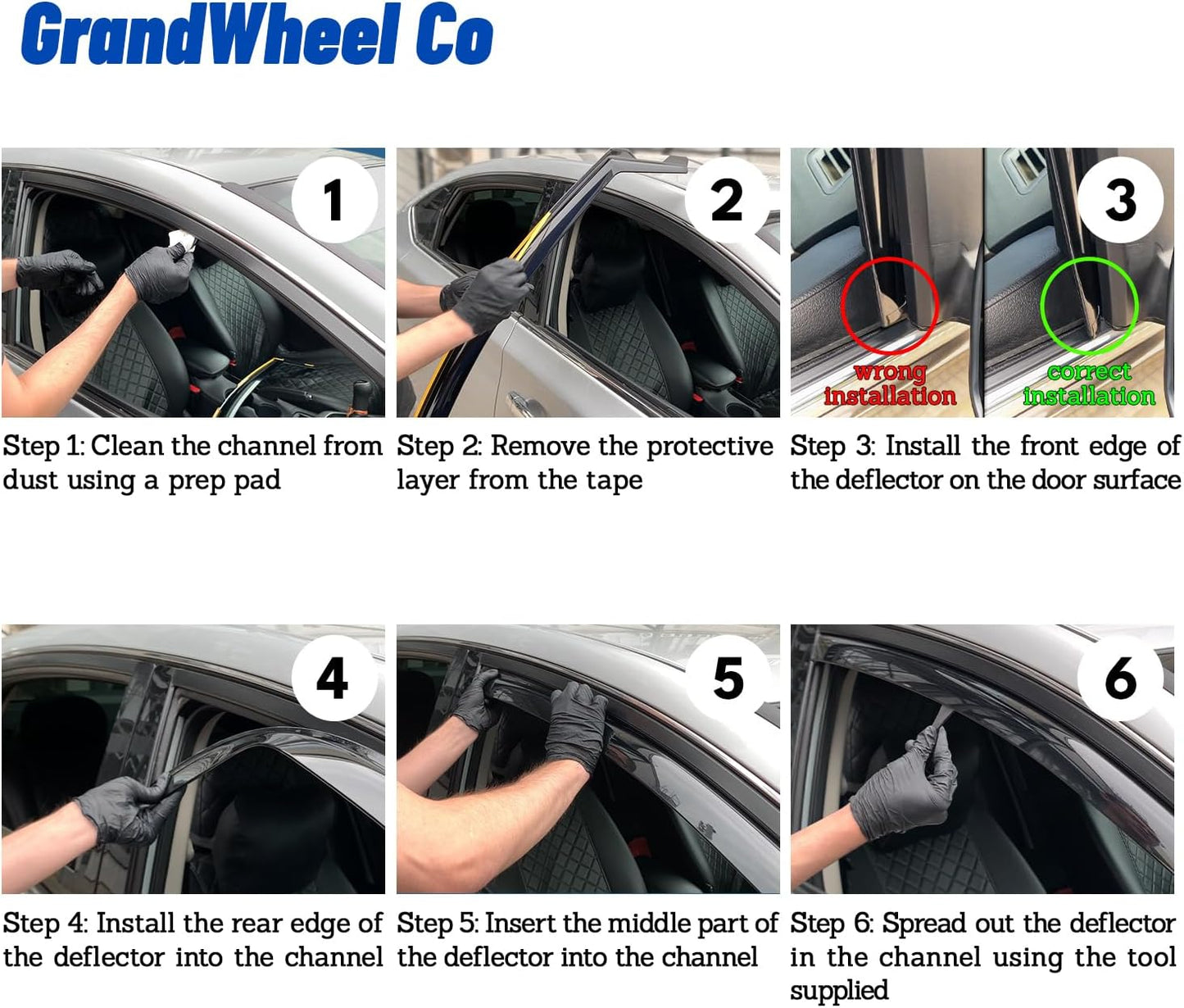 Window Deflectors Smoke Tinted in-Channel Side Window Vent Visor Deflectors Rain Guards Compatible with Nissan Murano 2015-2024 - 4pcs. GW0792