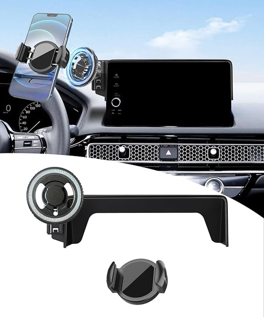 Magnetic Car Phone Mount for Honda Civic 2022-2026 / Acura Integra 2023-2025, for MagSafe Strong Magnets Cell Phone Holder 7/9-Inch Touchscreen Cradles, for iPhone Samsung Galaxy Google