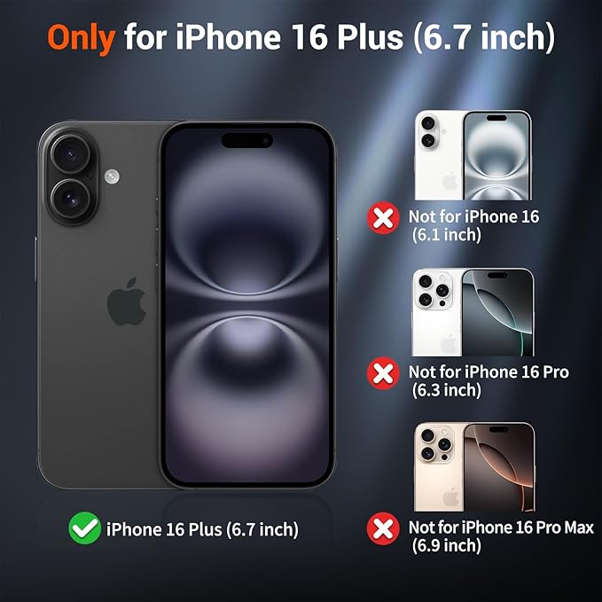 SUPFINE Magnetic for iPhone 16 Plus Case (Compatible with MagSafe) (Military Grade Drop Protection) Slim Translucent Matte Shockproof with Anti-Fingerprint Phone Case,Forest Green