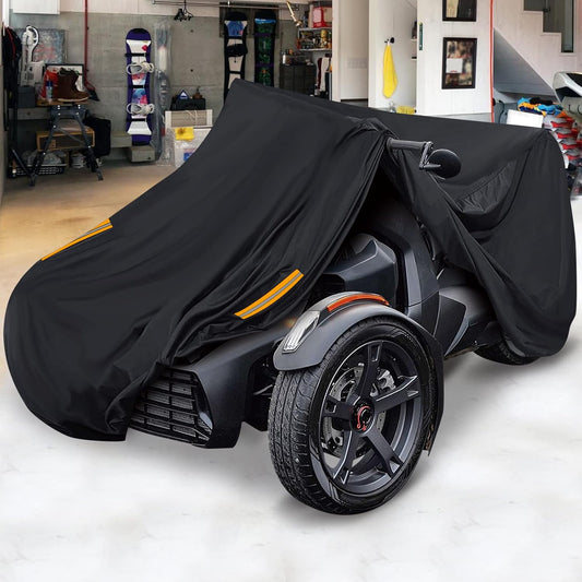 StarknightMT Ryker Cover, Full Cover Compatible with Can-Am Ryker 900 600 Sport Rally Edition All-Weather PU Waterproof Cover for Indoor Outdoor Snow Rain Dust Sun Protection Accessories Vent
