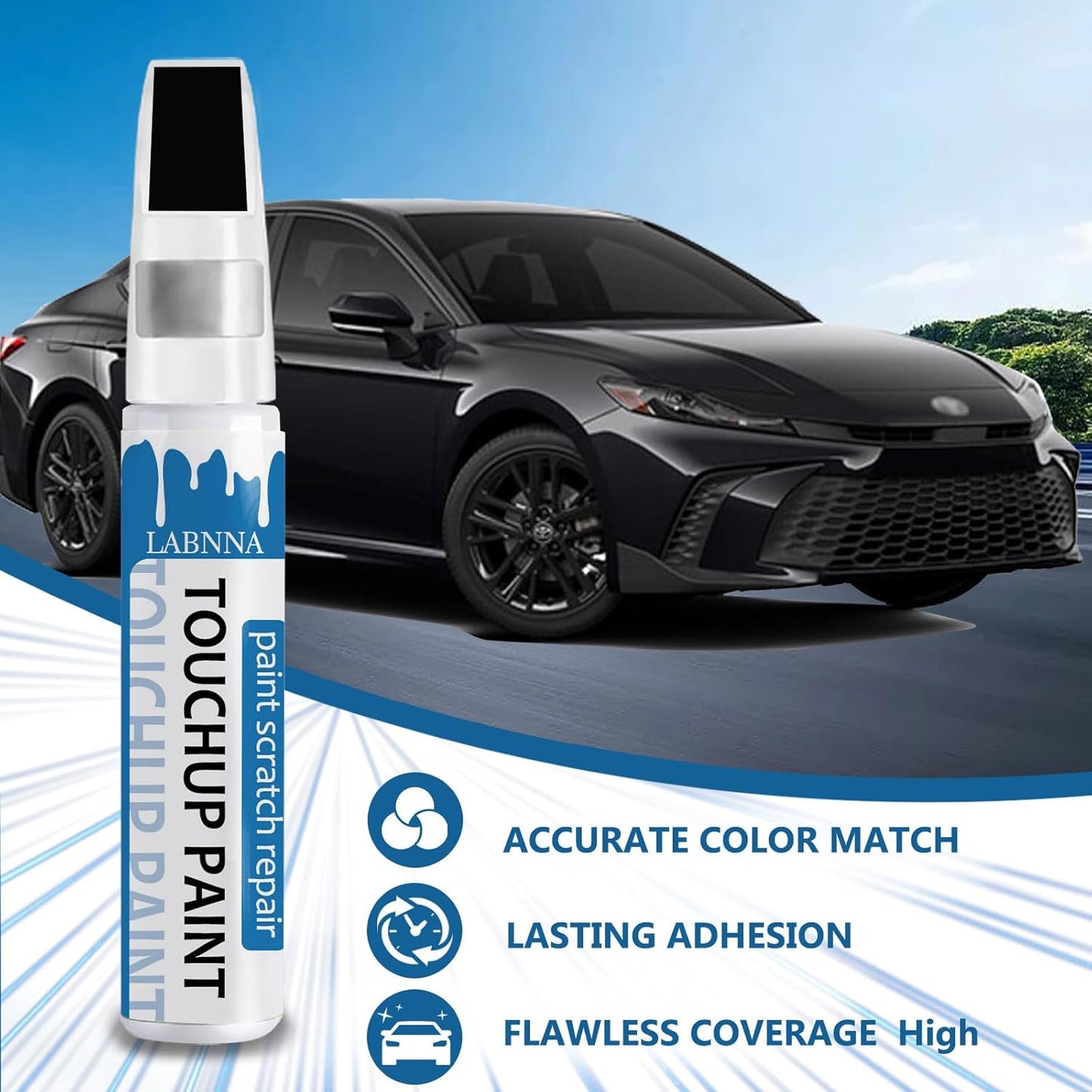 Phytonic Blue Metallic (C1M) Touch Up Paint for BMW-Exact Match 2 in 1 touchup Paint Pen for Chips and Nicks Repair Car Paint Scratch Repair Kit