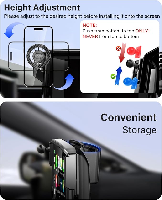 Car Phone Holder for BMW 7 Series 2016-2020 2021 2022 Accessories 10.25/10.3-Inch Screen Fixed Clip, Automobile Cradles Magnetic Phone Mount Compatible with MagSafe, Strong Magnets Cell Phone Base