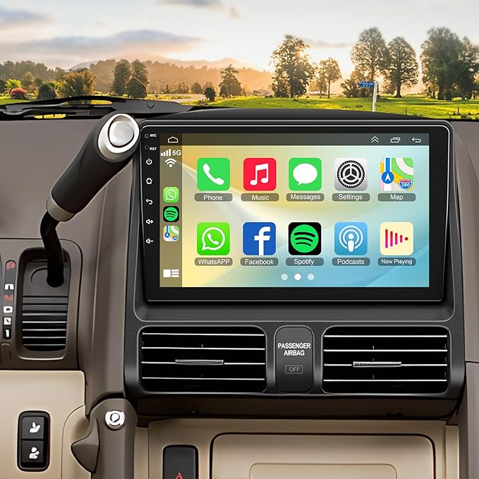 4G+64G Car Radio for Honda CRV 2002 2003 2004 2005 2006, Support Wireless Carplay&Android Auto, Bluetooth/Voice Control/GPS/WiFi/Back-up Camera/SWC/FM, 9 Inch IPS Touch Screen for Honda CRV
