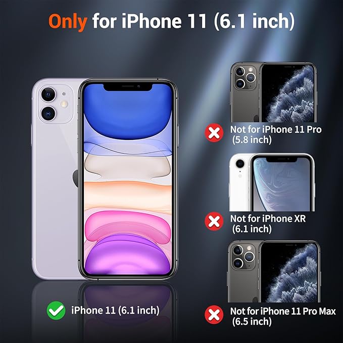 SUPFINE Magnetic for iPhone 11 Phone Case (Compatible with MagSafe) (Military Grade Drop Protection) Slim Translucent Matte Shockproof Phone Cover,Red