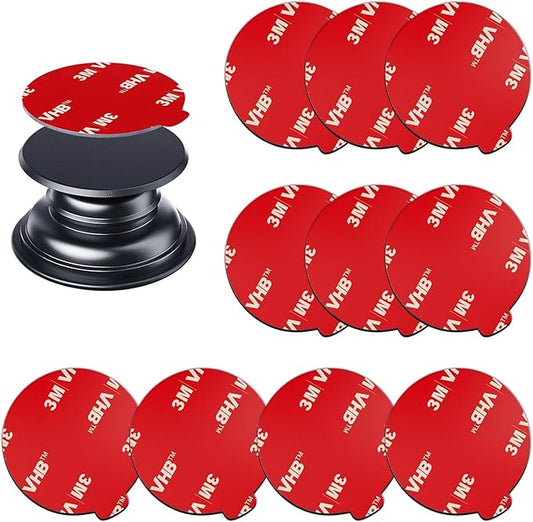 APPS2Car 10 Pack 3M Double Sided Adhesive Pads for Socket Mount Base Circle Adhesive Replacement VHB Sticky Tape for Phone Collapsible Grip & Stand Back 1.38 Inches (35mm)