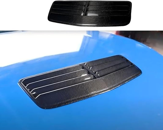 JSD Replacemant Front Hood Vent for Ford Mustang S650 GT,Dark Horse 2024 2025, Gloss Real Carbon Fiber