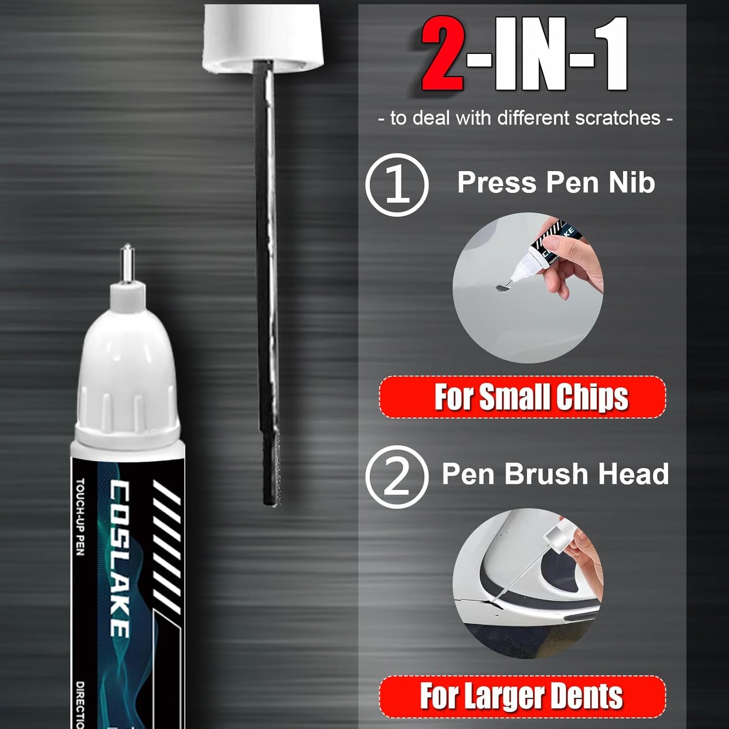 Car Touch Up Paint(Red Hot(PR6/ZR6)) for Chrysler, Car Paint Scratch Repair Kit, Quick & Easy Solution to Repair, 2 in 1 Scratch Remover Pen with 2PCS Disposable Micro Applicators