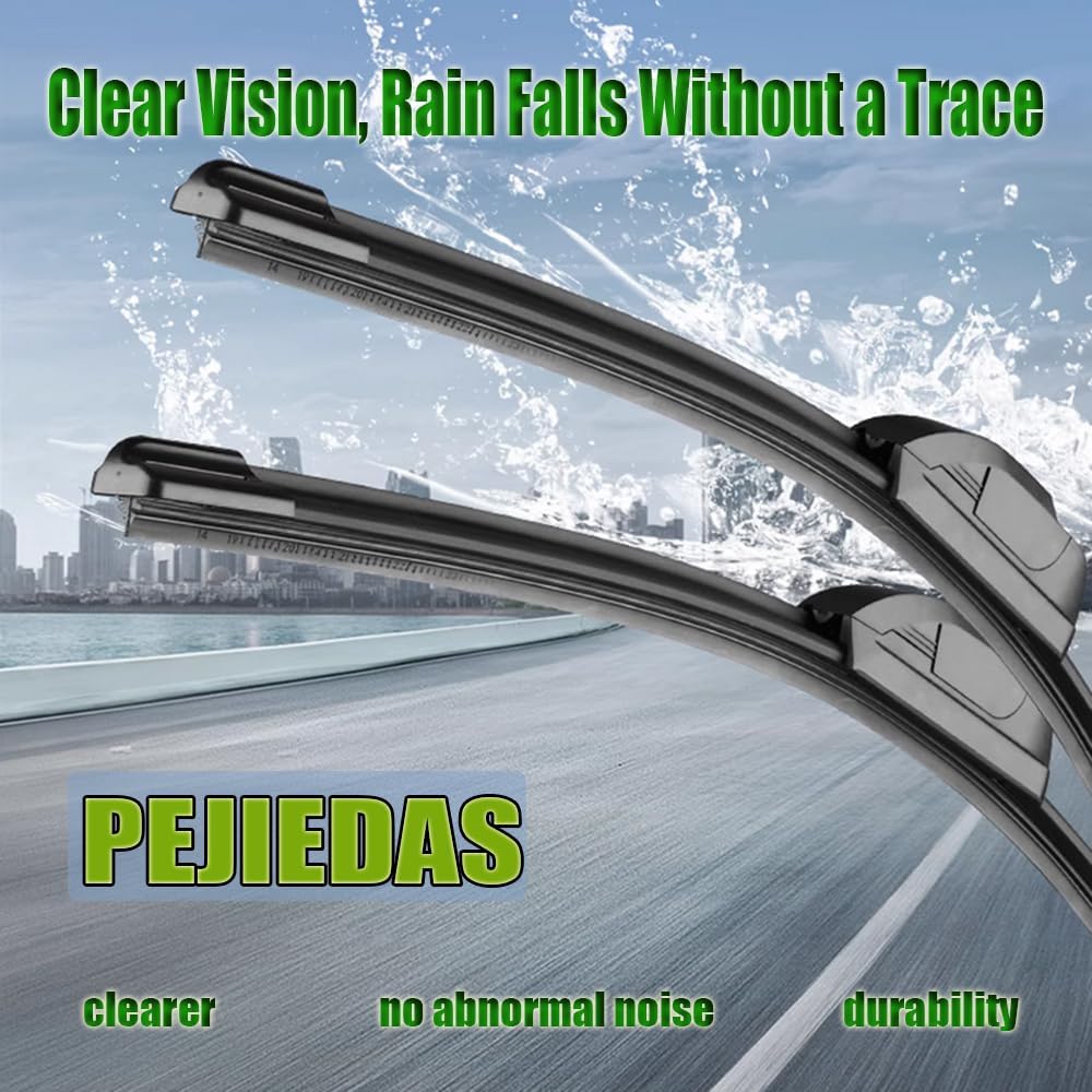 OEM Quality Front Wiper Blades, Replacement for 2002-2012 Jeep Liberty/2000-2006 Toyota Tundra/Ford Escape 2001-2004, OE Original Style (19 Inch + 19 Inch Front Wiper Blades)