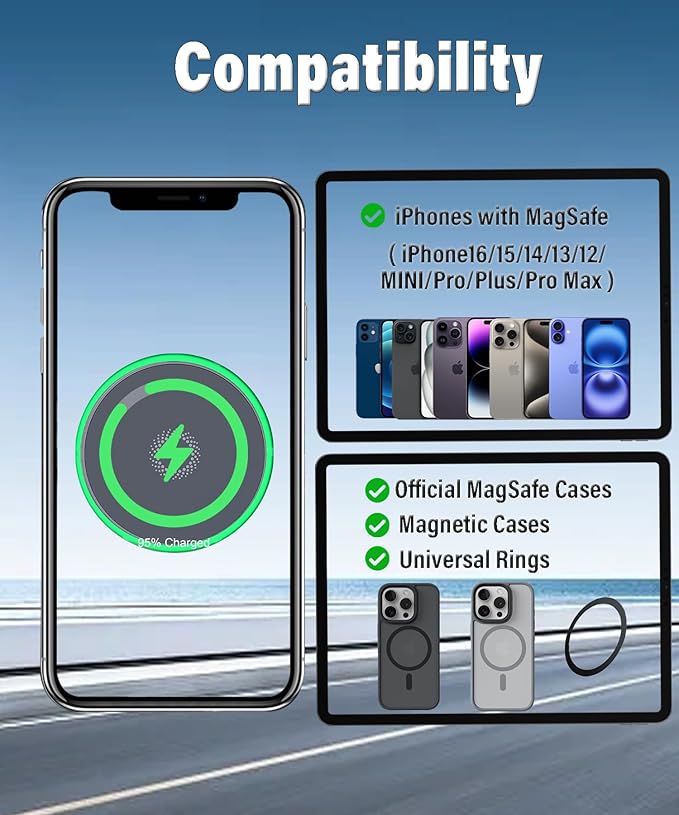 Car Phone Holder for 2023 2024 2025 2026 Toyota Prius Accessories 15W Fast Wireless Charger Screen Fixed Clip Cell Phone Mount Hands-Free 360 Degree Rotation (12.3 Inch)