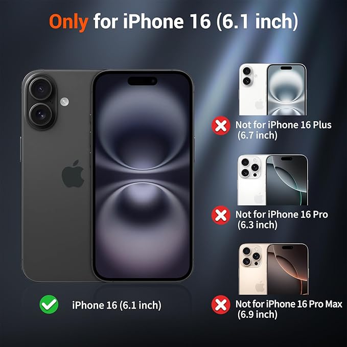 SUPFINE Magnetic for iPhone 16 Case (Compatible with MagSafe) (Military Grade Drop Protection) Slim Translucent Matte Shockproof Phone Cover,Dark Purple