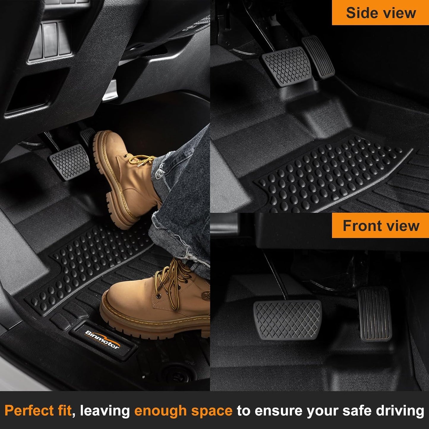 Binmotor-Floor Mats & Cargo Liner for Chevy Suburban 2021-2025丨GMC Yukon XL 2021-2025 (with 2nd Row Bucket Seat), 7 Passenger, All Weather Car Floor Mats Accessories for GMC Yukon XL