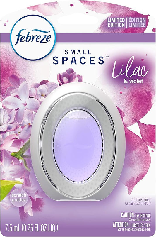 Febreze Small Spaces Air Freshener, Odor Eliminating, Lilac & Violet, Limited Ed, 1 Count