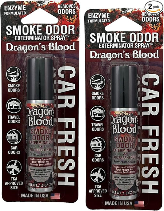 Smoke Odor Exterminator Air Fresh Spray, Your Ultimate Solution for Smoke and Household Odor Elimination 1 oz Spray (2 Packs, Dragon's Blood)