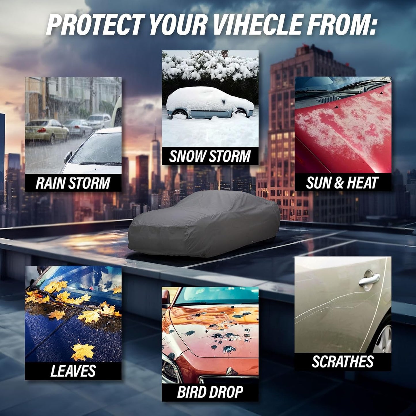 Supreme Full Car Cover - Semi Custom Fit for Traverse 2009-2017 SUV 4-Door | All-Weather Protection: Waterproof, Dustproof, Windproof, UV-Resistant | Includes Accessories
