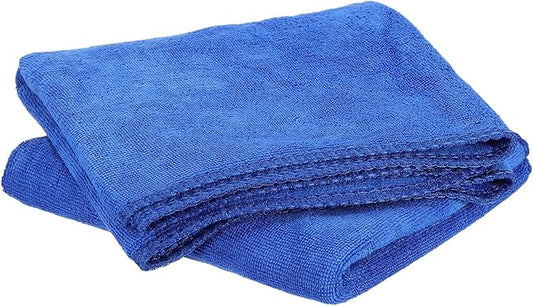 HARFINGTON 2 Pack Microfiber Cleaning Cloth, 20" x 10" Multi-Functional Cleaning Towels Reusable Absorbent Rags for Car Wash Kitchen Household Window Clean, Sapphire Blue
