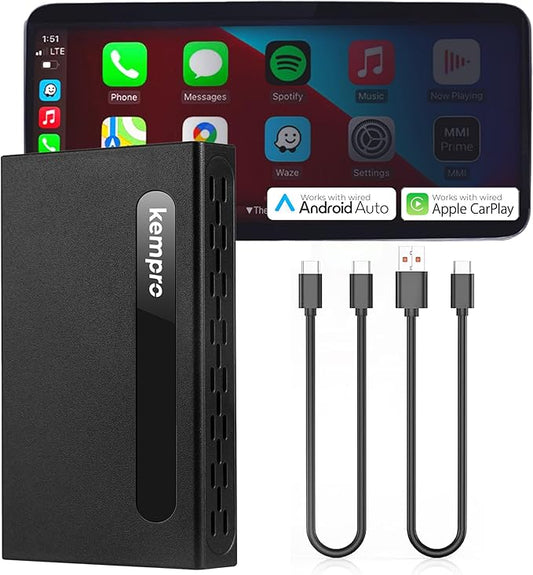Smart Box 3-in-1 Wireless CarPlay & Android Auto Adapter with Streaming Apps Compatible with Netflix, YouTube, Adapter for Car to Watch TV, Video Player USB A & C