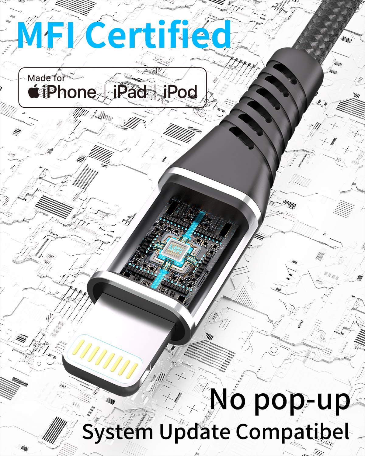 Coiled USB C to Lightning Cable for Car 2 Pack, 3FT Apple Carplay Cable, Short Retractable iPhone Charger Fast Charging Cord for iPhone 14 13 12 11 Pro Max Xs X Xr 8/Airpods