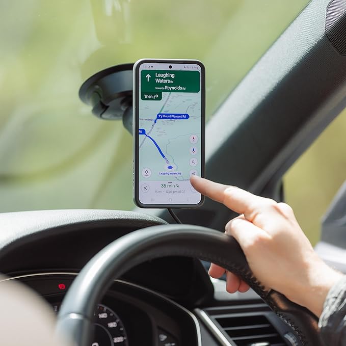 Quad Lock Heavy Duty Suction Car Phone Mount with MAG Phone Case and MAG Wireless Charging Head for iPhone 15 Pro Max