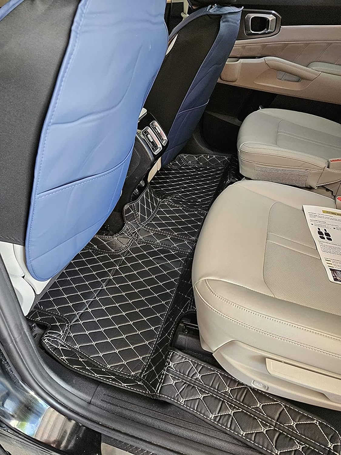 Custom Car Floor Mat Compatible with BMW Mercedes-Benz Toyota Cadillac Lexus Honda Infiniti Nissan Hyundai Kia Audi All Models Cars Sedans SUVs Automotive Mats (Light Brown)