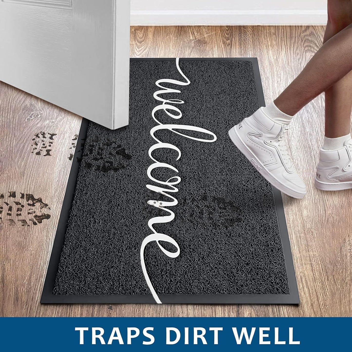 EARTHALL Funny Welcome Mats, Front Door Mat for Outside Entry, Doormat Outdoor/Indoor Entrance, Rugs Entryway Indoor, Outdoor Home Porch Decor 30"x17.5"
