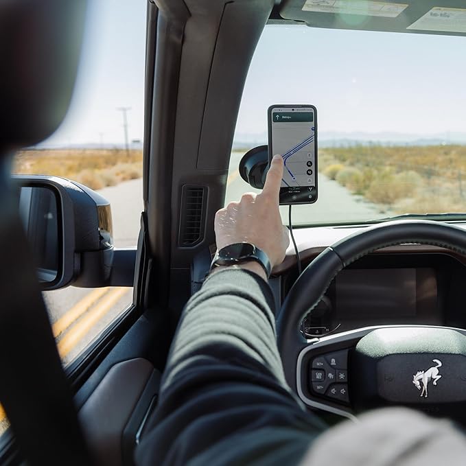 Quad Lock Heavy Duty Suction Car Phone Mount with MAG Phone Case and MAG Wireless Charging Head for iPhone 13 mini