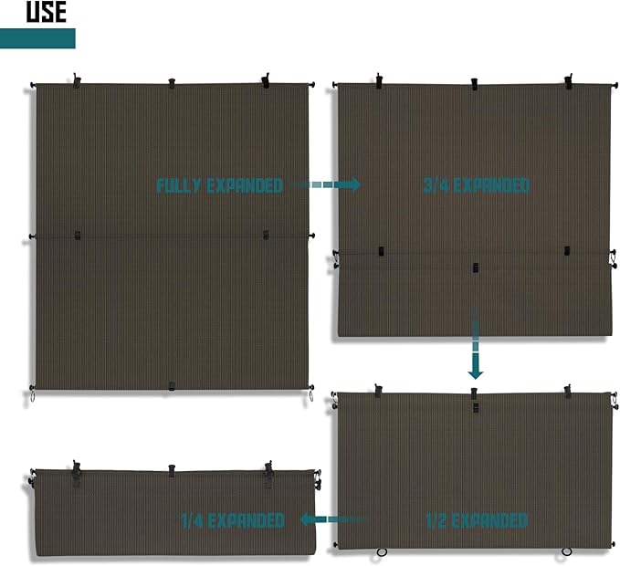 Bynbbur 6'W x 9.5'H Outdoor Patio Shades Foldable Roller Blinds, 220 GSM Sun Shade Roll Up Porch Screens Exterior Shade Cloth for Deck Pergola Backyard, Brown