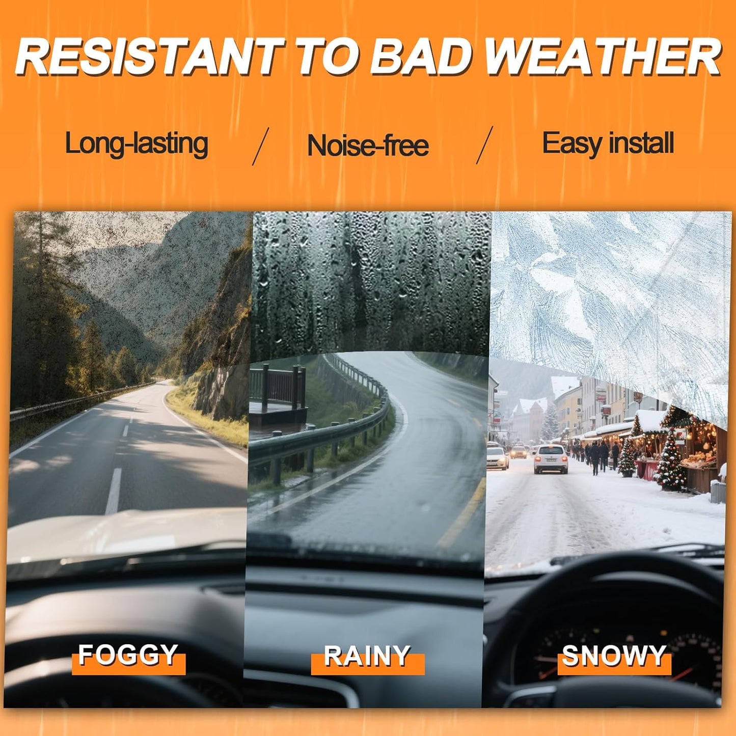 HULADAED® 26'' 14'' 10'' Windshield Wipers Replacement for Chevy/Chevrolet Trax 2023-2013,Silicone Front Rear Wiper blades for MY Car-All Weather & Quiet(3 PACK)