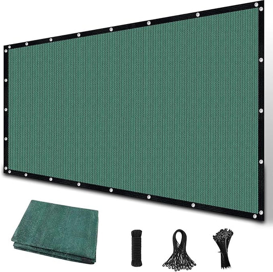 Amagenix 90% Sun Shade Cloth with Grommets, 8' x 16' Pergola Replacement Shade Cover Canopy Privacy Screen for Outdoor Patio Garden, Green (We Customized)