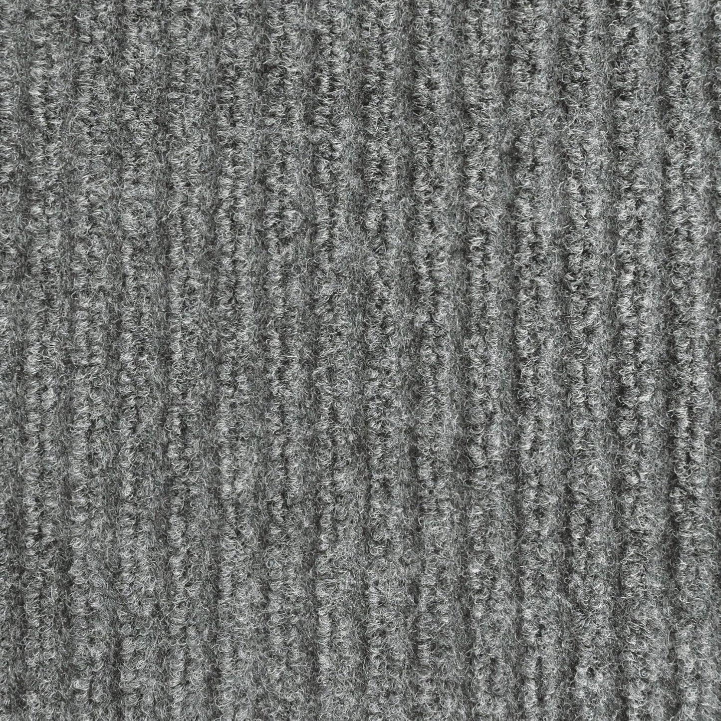 iCustomRug Spartan Weather Warrior Indoor/Outdoor Utility Ribbed Carpet Runner with Non-Slip Thermoplastic Rubber Backing, 3ft X 70ft in Grey