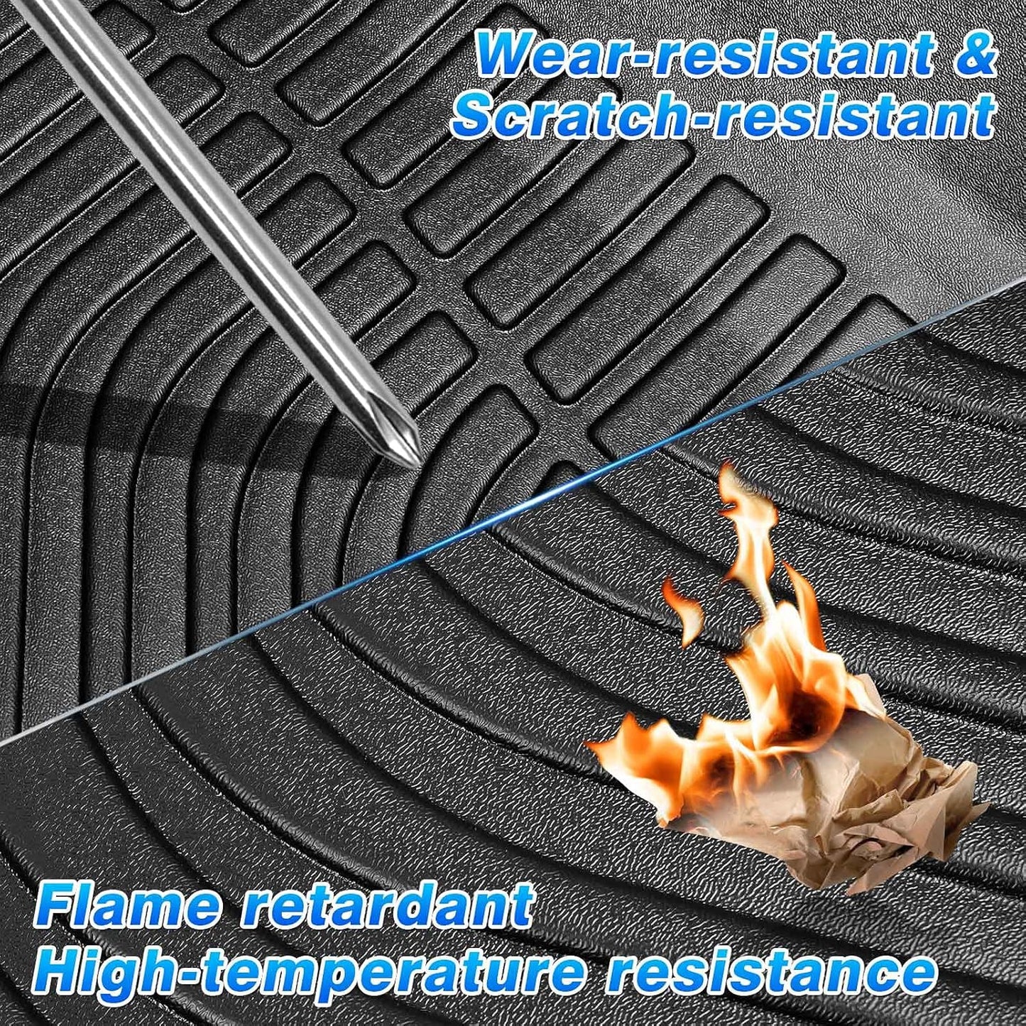 Cartist Floor mats Fit for 2018 2019 2020 2021 2022 2023 2024 Audi Q5/SQ5 5 Seating All Weather Floor Mats for Q5/SQ5 Accessories Heavy Duty TPE Odorless