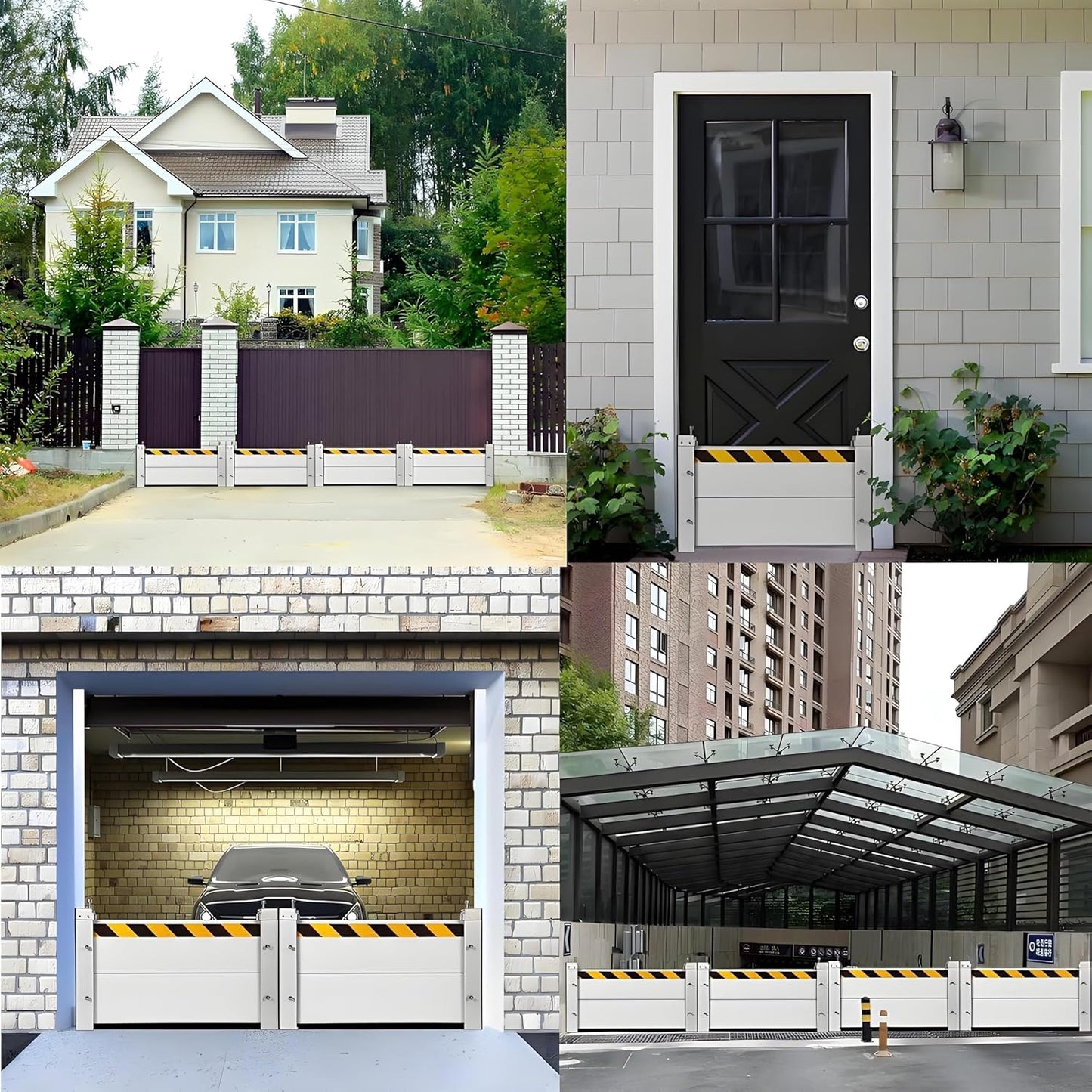 Flood Barriers for Home Exterior,Aluminum Alloy Outdoor Garage Doors Water Barriers for Flooding(H23.6Inch,L4.5FT)